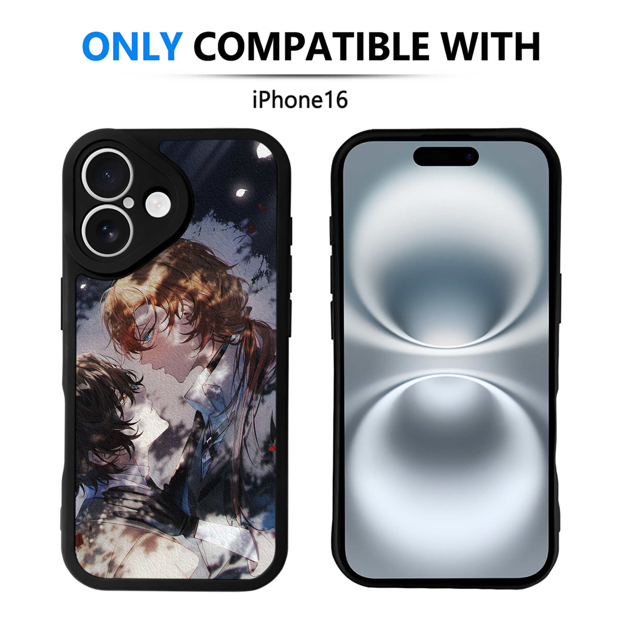 （画像用） 文豪ストレイドッグス Bungo Stray Dogs 【iPhone 16シリーズ対応】シリコンスマホケース（レザー調） 材質：シリコン